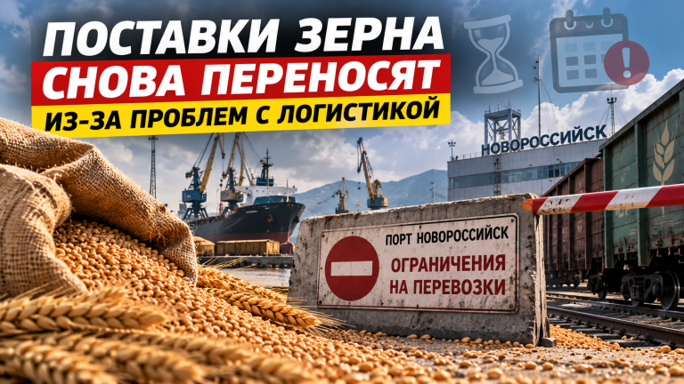 Поставки зерна через Новороссийск снова переносят: может ли это повлиять на цены хлеба и муки