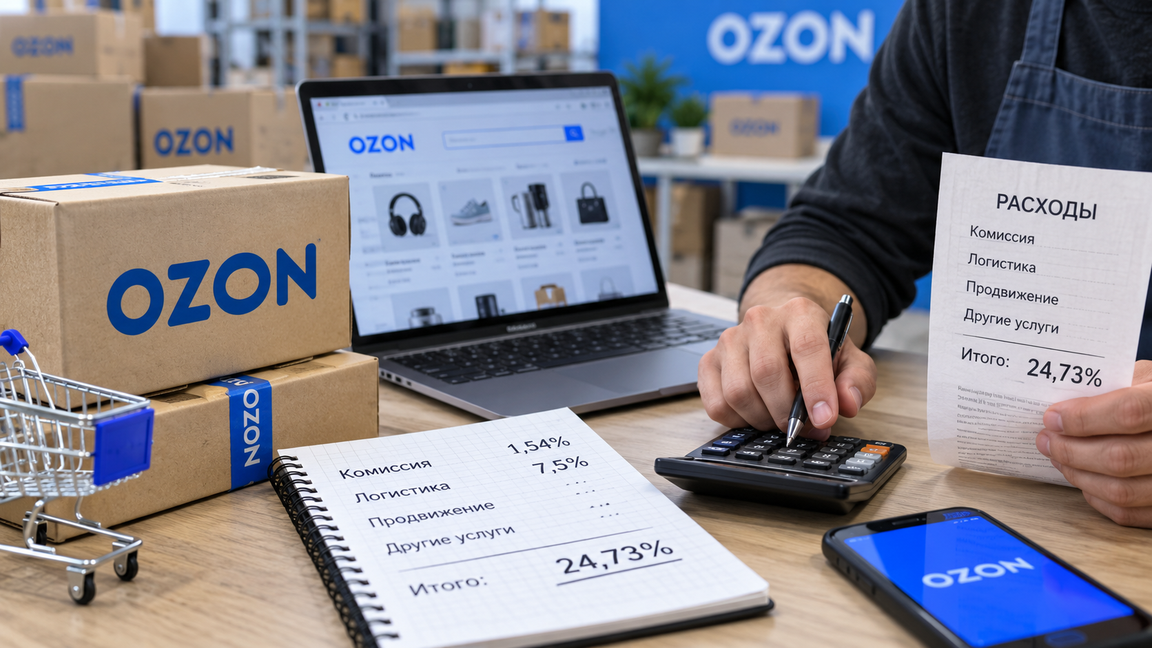 Расходы продавцов на услуги маркетплейса Ozon