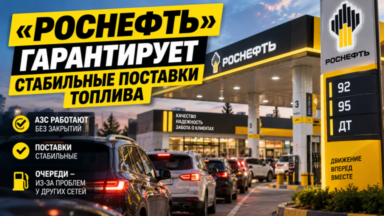Стабильные поставки топлива на АЗС Роснефти