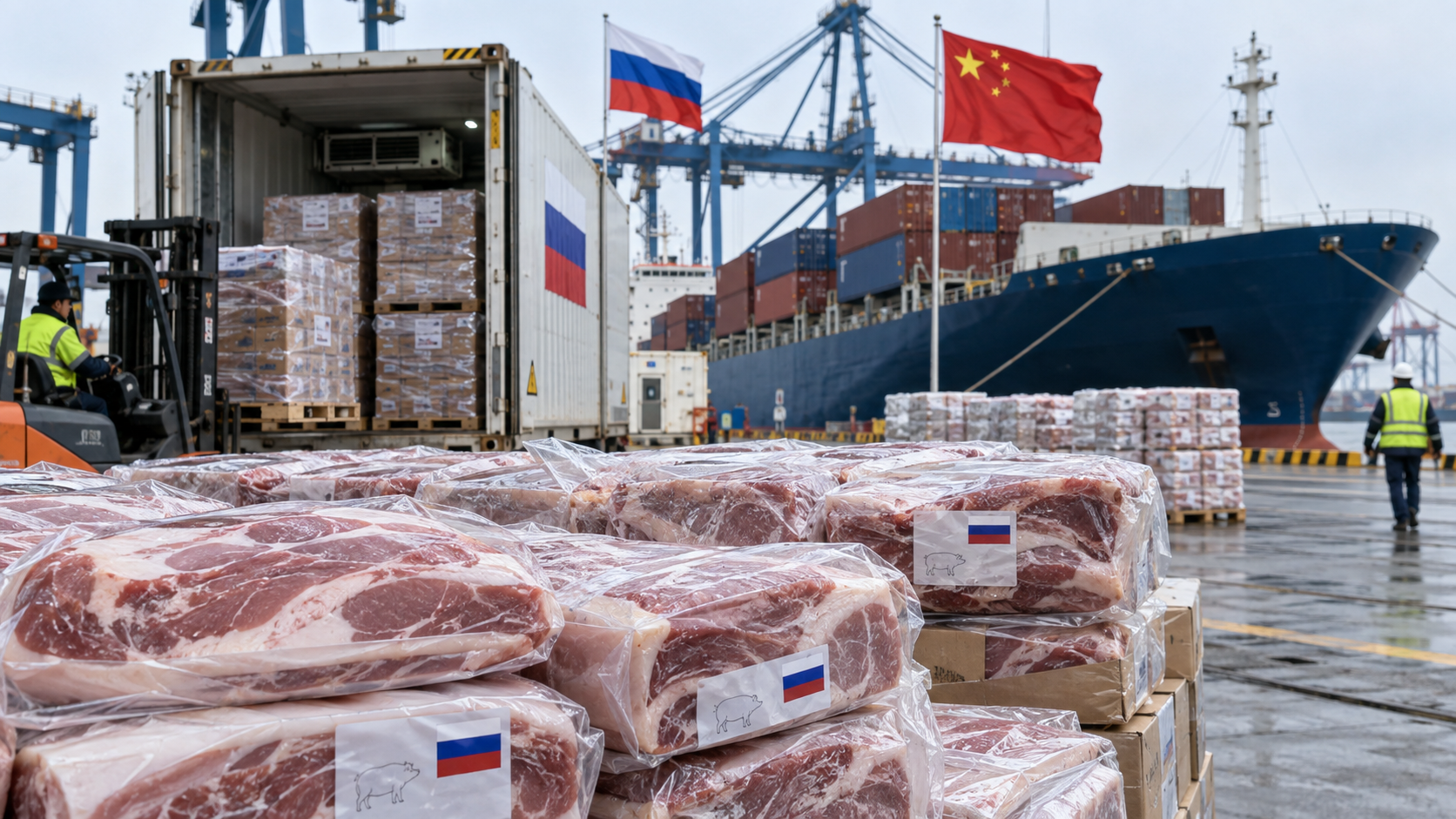 Поставки российской свинины в Китай