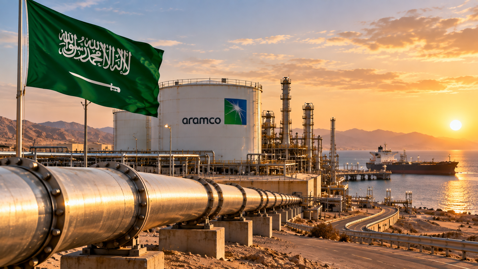 Поставки нефти через порт Янбу в Саудовской Аравии