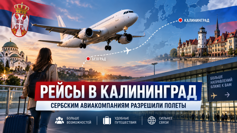 Сербским авиакомпаниям разрешили летать в Калининград: когда появятся рейсы и что будет с ценами