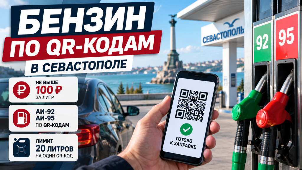 Продажа бензина по QR-кодам в Севастополе