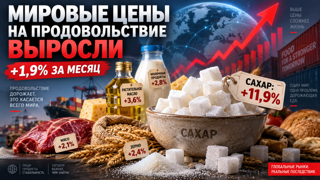 Мировые цены на продовольствие выросли на 1,9 процента