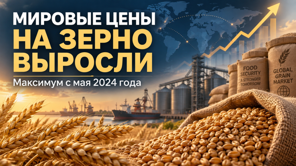 Мировые цены на зерно достигли максимума с мая 2024 года