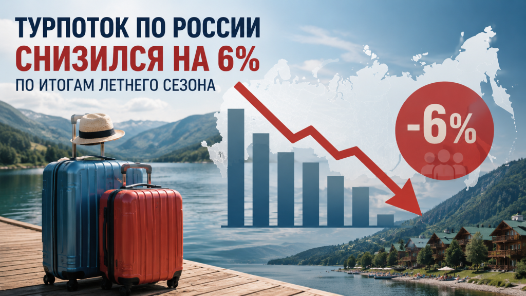 Турпоток по России летом снизился на 6%