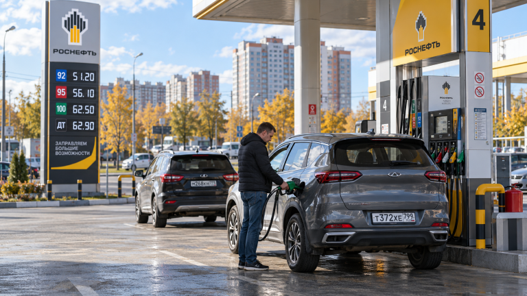 Заправка автомобиля на АЗС